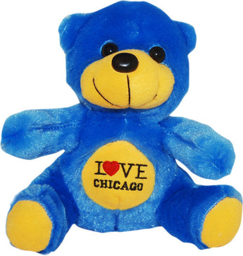 blue i hear chicago neon  novelty cute bear 