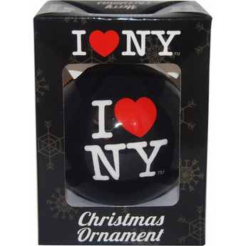 Black I love NY Christmas  ordement 
