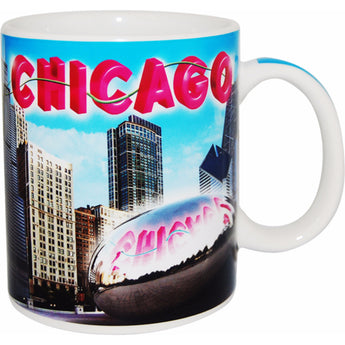 City of Chicago Peaceful Blue Sky Coffee Mug