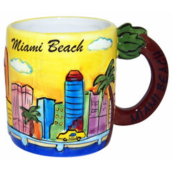 Miami Beach Handpainted 11 oz mug
