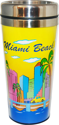 Miami Sunny Day Design Travel Mug