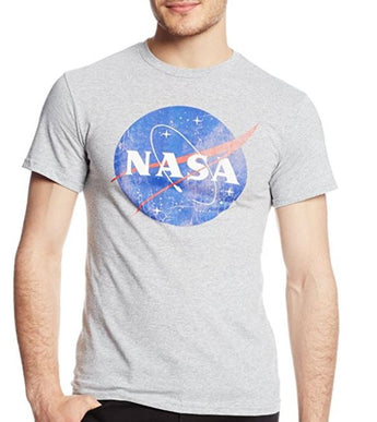 NASA Grey Distressed Designed T-Shirt