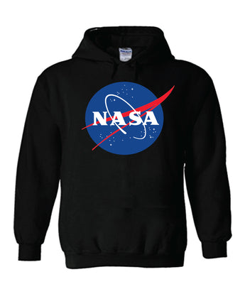 Nasa National Space Administration Logo Black Unisex Hooded Sweatshirt Hoodie