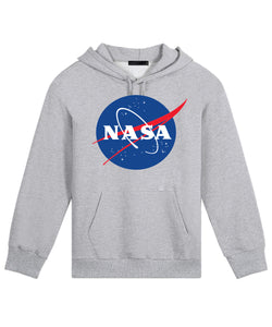 Nasa National Space Administration Logo Grey Unisex Hooded Sweatshirt Hoodie