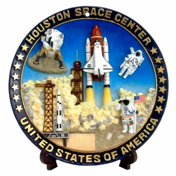 Houston Space Center Souvenir Space Shuttle Plate